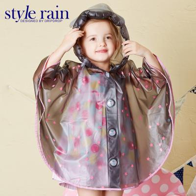 China EVA Cheap Fashion Transparent Poncho Kids EVA Raincoats for sale