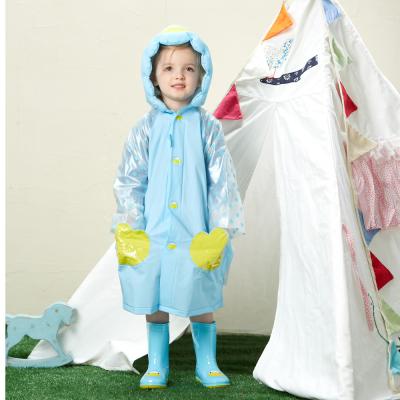 China Wholesale Fashion Cute Transparent EVA Kids EVA Raincoats for sale