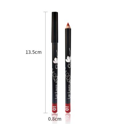 China Wholesale Waterproof Easy Use Lip Makeup Matte Liner Lip Pencil 12 Colors for sale