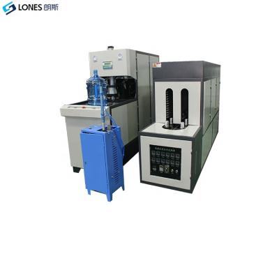 China Cheap price semi automatic bottle blowing machine LS-B20L 1cavity for 5gallon PET bottles 100BPH 1year warranty 18.9L bottle for sale