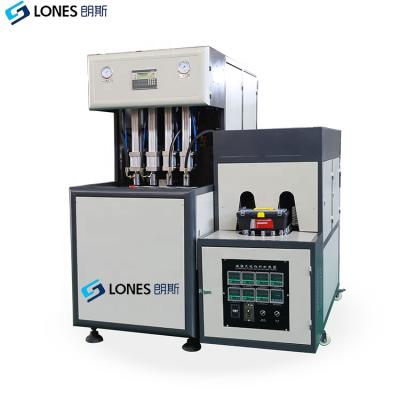 China LS-B1L-4cavity Pet Semi Automatic Plastic Bottle Rotary Blowing Machine Price Stretch Stretch Making Blow Molding Machine Factory for sale