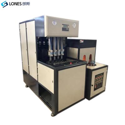 China LS-B1L-4cavity semi automatic bottle blow molding machine for 10ML to 1.5L PET juice drink bottles plastic water bottle making machine price for sale