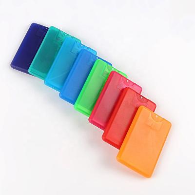 China Wholesale Custom BPA Free 20ml Credit Card Size Hand Sanitizer Bottle Pocket Credit Card Perfume Sprayer for sale