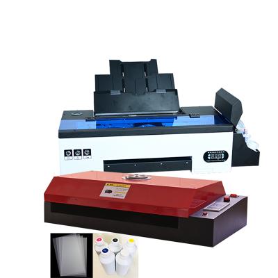 China L1800/DX5/R1390 small hotels pet film t-shirt fabric printing machine a3 DTF printer and dtf flatbed dryer for dtf for sale