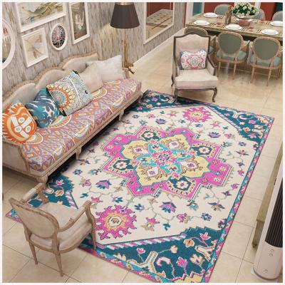 China Hot Selling Europe Polyester 3D Plush Crystal Printed 100% Dot Europe Backing Home Anti-Slip Carpet for sale