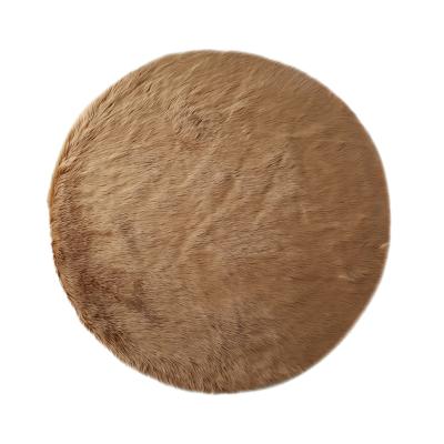 China Washable High Quality Decorative Round Bedroom Brown Color 100% Polyester Single Blanket for sale