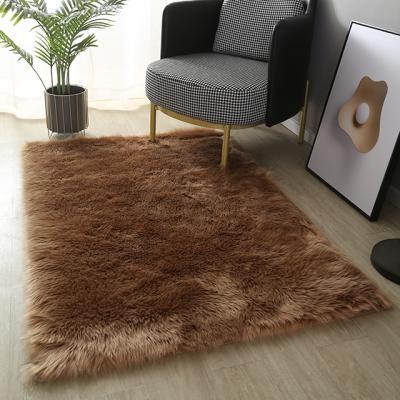 China Soft Waist Faux Fur Pile Long And Area Rugs And Rectangle Rugs For Floor And Sofa Indoor And Bedroom Living Room for sale