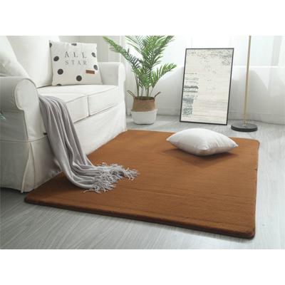 China Hot Selling Washable Custom Design Rectangle Fluffy White Color Rabbit Fur Large Area Rugs for sale