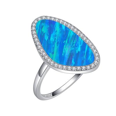 China CLASSIC Rings Woman Opal Jewelry Gemstone Classic Engagement Ring For Girls for sale