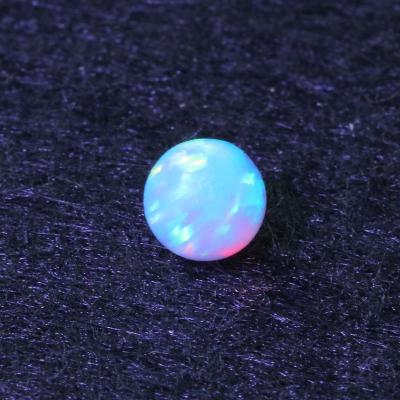 China Fire Color Play or Wholesale Price Created Synthetic Opal Beads Various Color Opal Half /full Drilled Synthetic Opal Stone Ball For Jewelry for sale