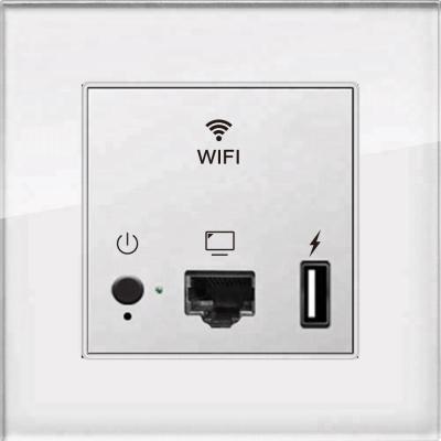 China Hotel/Venue/Home Guestroom APP Management POE Wall Mount Socket 150Mbps 2.4G Conference Meeting/Ceiling Wireless Access Point for Hotel WIFI Hotpot for sale