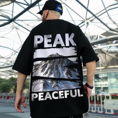 China JR Anti-Shrink In Stock New Design Peaceful Print Plus Size Color Mens T-Shirts for sale