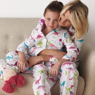 China Breathable RTS Fashion Christmas Warm Pajamas JR Sets Dinosaur Printing Sleepwear Family Pajamas Sets for sale