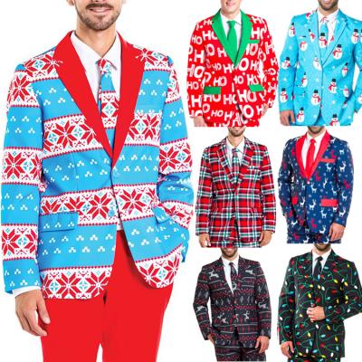 China Hot Sale British Style Plaid Print British Style Plaid Casual Anti-wrinkle JR Men's Suit Jacket Gentlemen Suit Christmas Suits For Men for sale