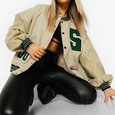 China Waterproof JR Drop Shipping Hip Hop Letter Print Sports Jacket Plush Thickened Embroidery Baseball Jackets for sale