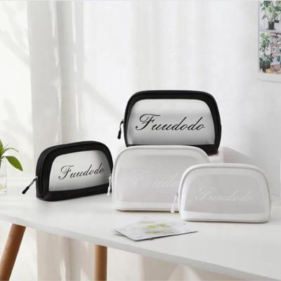 China Portable Customize Black PVC Cosmetic Bag Makeup Tool Kits Bag Cosmetic Bag Organizer for sale