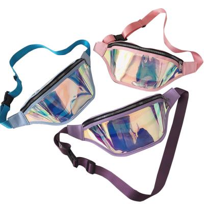 China Water Proof Fasion PVC Chest Bag Holographic Cross - Body Women Clear Waterproof Transparent Waist Fanny Pack Bag for sale