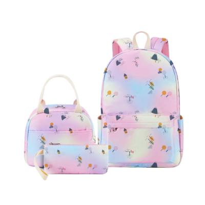 China Custom Kids Waterproof 3 Sets Waterproof Backpack Design Kids Girls School Bags for sale