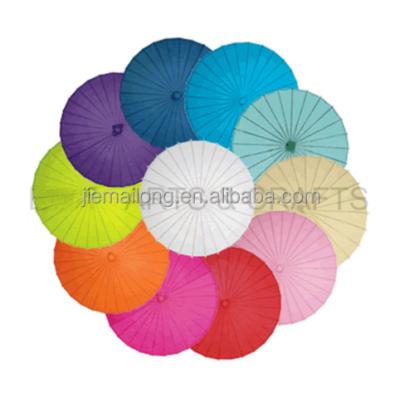 China Wooden Paper Umbrella 42cm 24 Rib Chinese Cheap Custom Decorations Printed Rice Paper Craft Colored Bamboo Oiled Umbrellas for sale