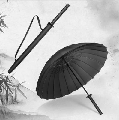 China pongee sword umbrella / umbrella supplier katana sword handle samurai umbrella / true katana umbrella for sale