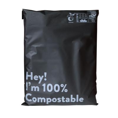 China 100% Compostable Custom Garment 100% Biodegradable Clothes Packaging Eco-Friendly Plastic Bag T-shirt Packaging Wraps Poly Bags Pouches for sale