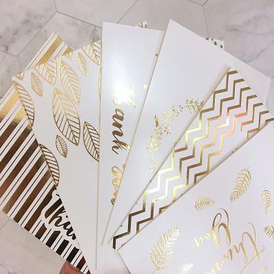 China Europe Custom Logo Luxury Gold Foil Greeting Card Business Birthday Thanksgiving Cards Thank You Cards for sale