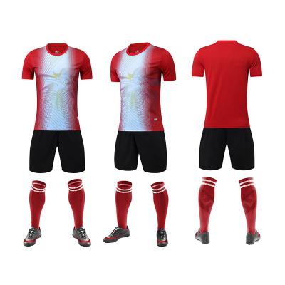 China Free Wholesale Custom Design Soccer Jersey Sports Uniform Full Sets Custom Design Soccer Wear For Men for sale