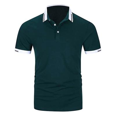 China Anti-Wrinkle Customized Jade Silk Cotton 44% High Quality Polyester Casual Slim Fit Men's Polo Shirt for sale