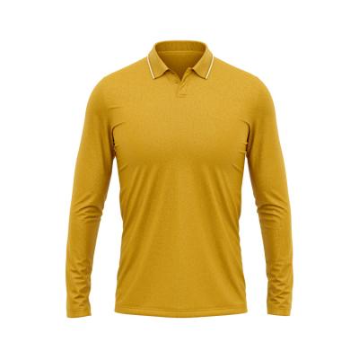 China High Quality Anti-wrinkle Cotton Men's Casual Slim Polo Shirt Golf Men's Long Sleeve Polo Shirt for sale