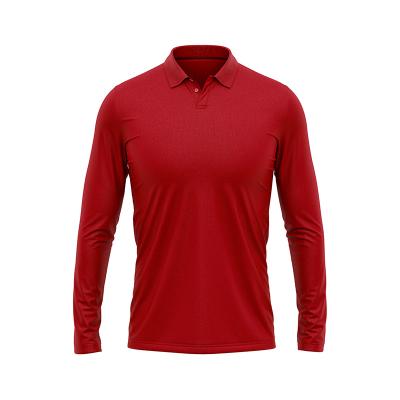 China Custom Cotton Anti-Wrinkle And Comfortable Casual Men's Polo Shirts Long Sleeve Colorful for sale