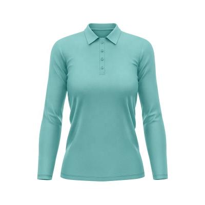 China Anti-wrinkle Cotton Thickening Women's Polo Shirts And Blouses Long Sleeve T-shirt For Business for sale