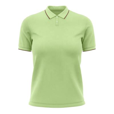 China Anti-wrinkle Cotton&Spandex T-shirts Women's Polo Shirts Custom Logo Short Sleeve Shirts For Work for sale