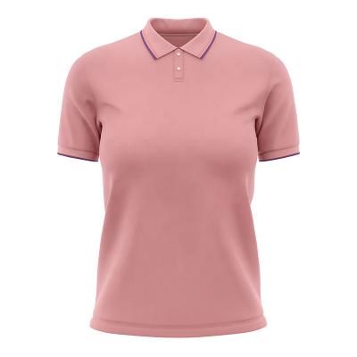 China Anti-Wrinkle T Shirts Women's Breathable Polo Shirts Custom Logo Short Sleeve Shirts For Business for sale