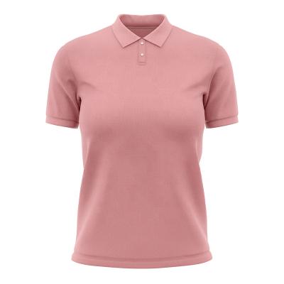 China Girls Women Anti Wrinkle Anti Wrinkle Polo Shirts Custom Logo Short Sleeve Shirts for sale