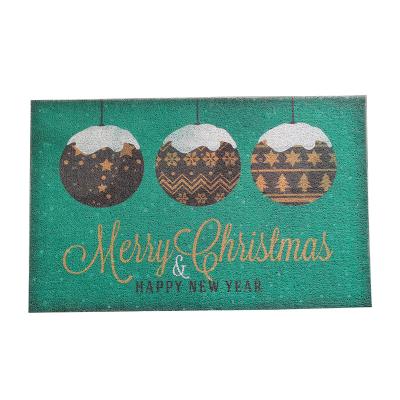 China Christmas Decoration PVC Waterproof Easy Clean Reel Mat Plastic Floor Covers Welcome Entrance Door Mats for sale