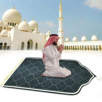 China Janamaz Sajada Prayer Blanket Large Soft Velvet Wide Islamic Turkish Thick Muslim Turkish Prayer Rug Washable Carpet For Women Men Prayer Blanket for sale