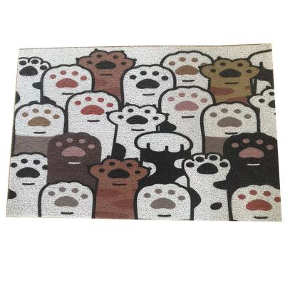 China Waterproof Water Proof Customize Cartoon Anti-Slip Colorful PVC Printed Door Mat for sale