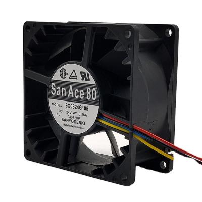 China Other wire pwm speed control fan 24v 0.56A fan 4 dc pwm 9G0824G105 8038 8cm for sale