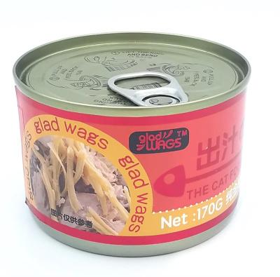 China OEM Sustainable Wet Canned Pet Food Canned Tuna With Chicken Cat Food Red Classic Pets Pet Food for sale