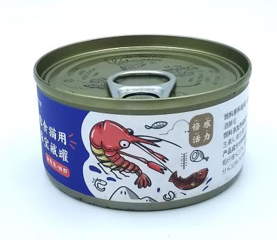 China OEM Viable Wet Canned Pet Food Canned Tuna With Shrimp Cat Food Classic Pets Pet White Fresh Food for sale