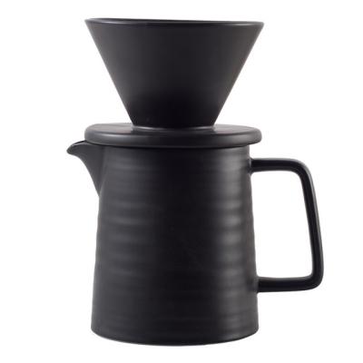 China Viable Portable Manual Ceramic Coffee Dripper Set, Portable Stainless Steel Hand Drip Coffee Maker Set for sale