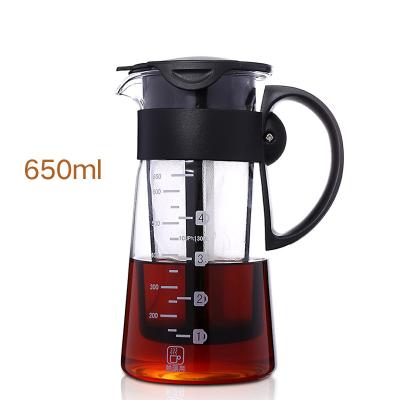 China WITH LID YRP Portable Household Hot Or Cold Brew Filter Coffee&Teapot Espresso Ice Drip Coffee Maker Dual Use Glass Coffee Maker Percolators for sale