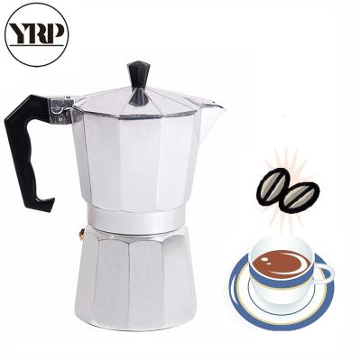 China Wholesale Aluminum Moka Pot Food Grade YRP Espresso Coffee Maker Portable Electric Coffee Maker for sale