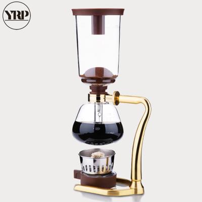 China YRP Food Grade Japanese Style Coffee Siphon Pot 3 Cups Heat Resistant Glass Percolator Coffee Filter Vacuum Drip Kettle Siphon Coffee Maker for sale