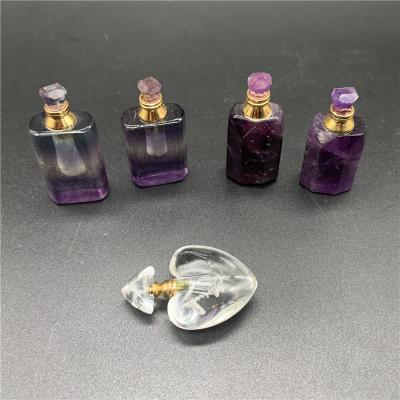 China Natural Crystal Therapy Stones Crystal Craft Essential Oil Bottles Gemstone Perfume Bottles From Europe for sale