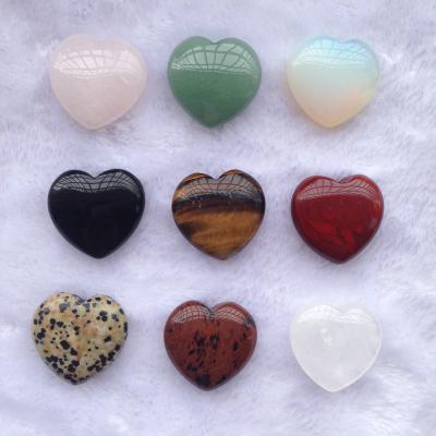 China Crystal 2 cm Crystal Heart Natural Stone For Bracelet Pendants Heart Shape Crystal Necklace for sale