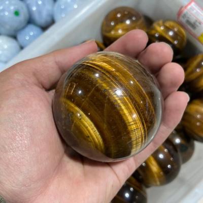 China Europe Wholesale Price Rare Natural Seeing Tiger Eyes Stone Ball Tiger Eye Stone Crystal Sphere for sale