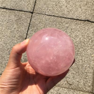 China Europe Huge Size Ball Rose Quartz Crystal Round Big Sphere Rose Quartz Huge Ball for sale