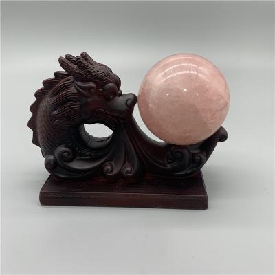 China Europe Dragon Shape Materials Wooden Holders For Spheres Quartz Crystal Ball Stands Unique Home Decoration for sale