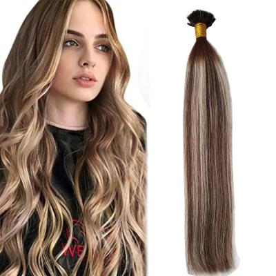 China 2023 Ombre Straight Color 100% Real Straight Russian Raw Virgin Remy Human Hair Keratin High Quality Bonded Tip Flat Hair Extension for sale